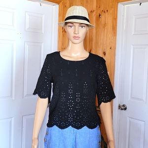 Japna Embroidery Crew Top
